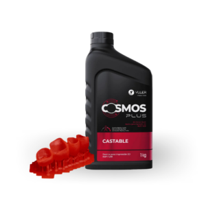 resina cosmos plus casteable rojo alta carga en cera prizma 3d